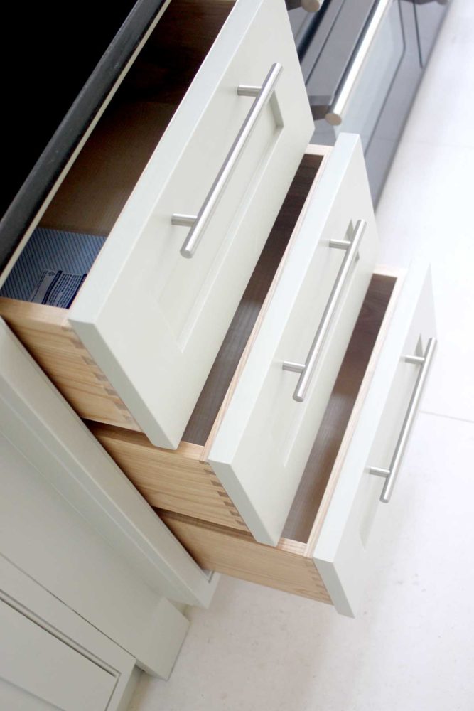 contemporary painted fitted kitchen