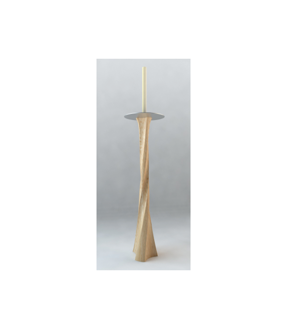 church furniture makers oak paschal candle stand