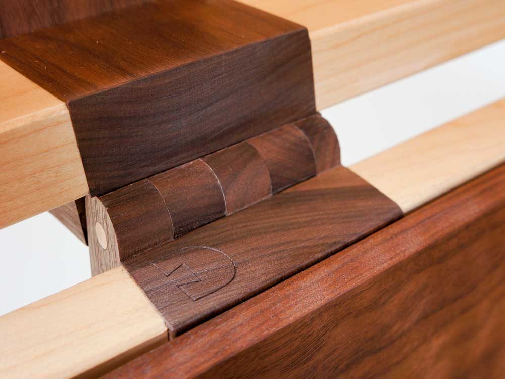 Bespoke blanket chest - bespoke wooden hinge