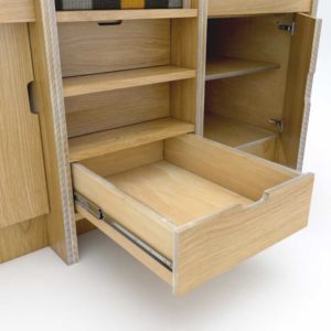 Small rooms mid-sleeper in oak with fitted drawers in stairs - Dovetailors