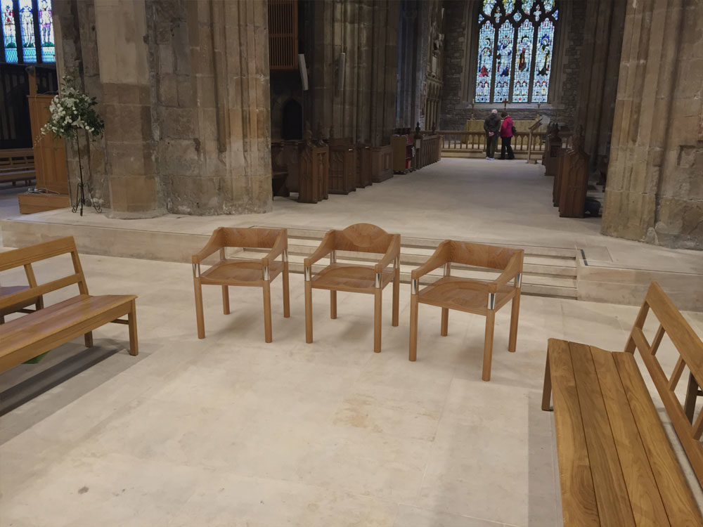Ceremonial chairs for Royal Maund Thursday Ceremony