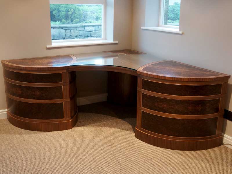 Bespoke Home Office Corner Desk In, Wooden Corner Desks For Home Office