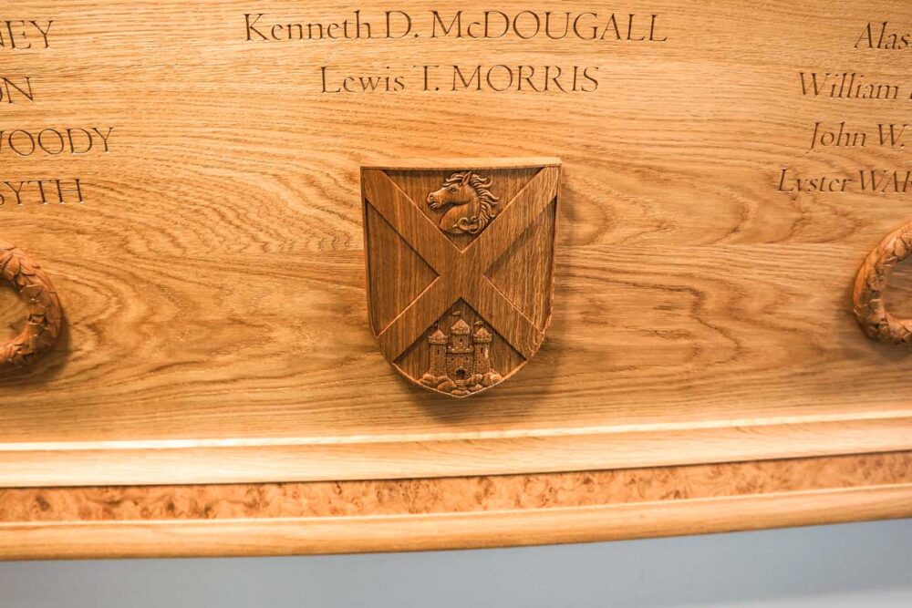 Memorial-plaque-in oak detail