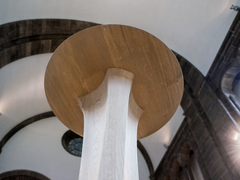 Paschal Candle stand in oak - Community of the Resurection at Mirfield
