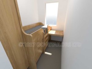 Small-bedrooms-cabin bed with pull out desk 0010