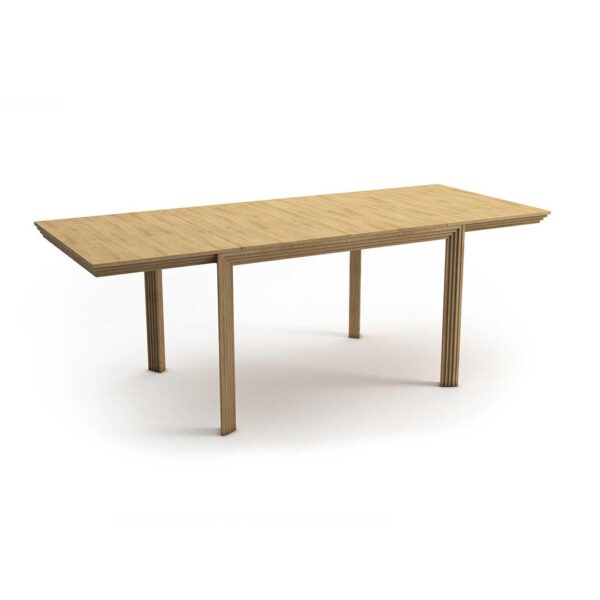 Stepped extending dining table - extended