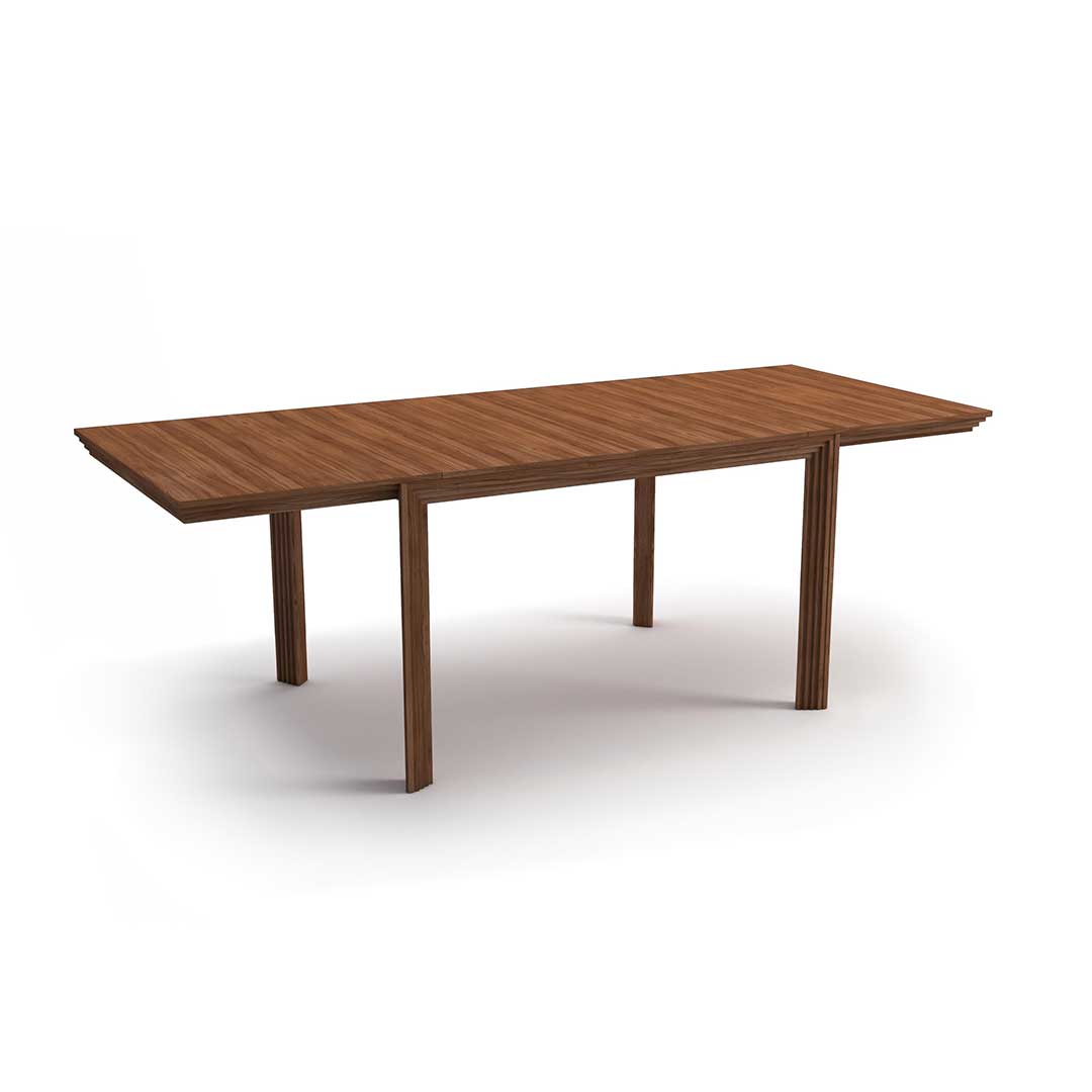 Stepped extending dining table walnut