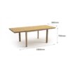 Steeped extending table dimensions open