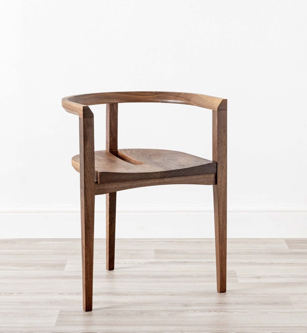 Contemporary Wood Chair Walnut