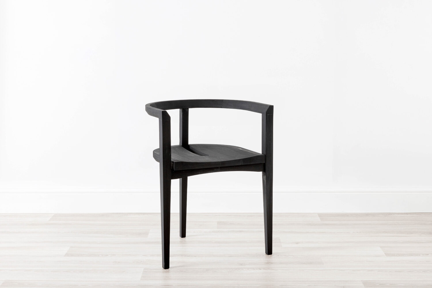 Contemporary Wood Chair Ebonised Ash Black