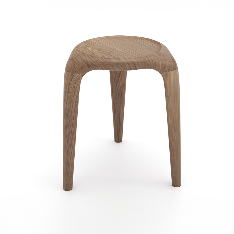 Wood Tripod Stool