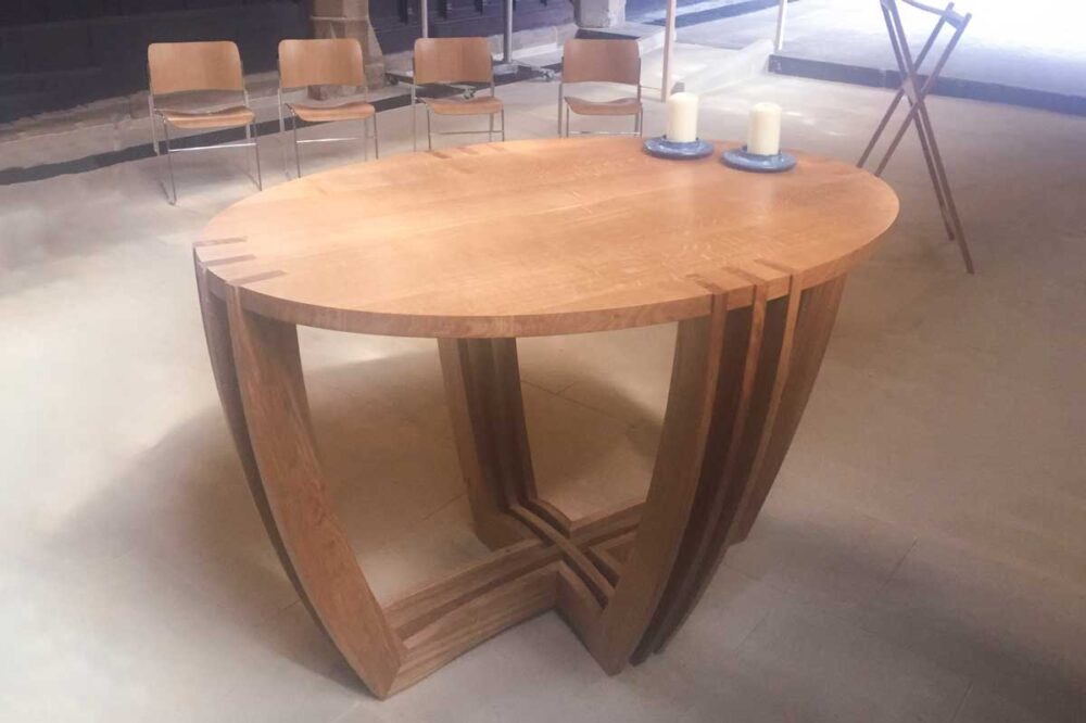 Waekfield Cathedral small altar table in oak