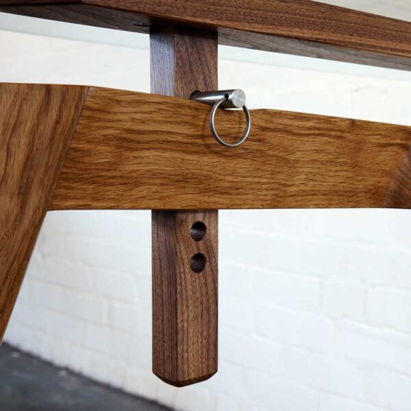wooden height adjustable trestle legs oak trestle and walnut support