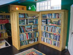 bespoke home office and library in oak