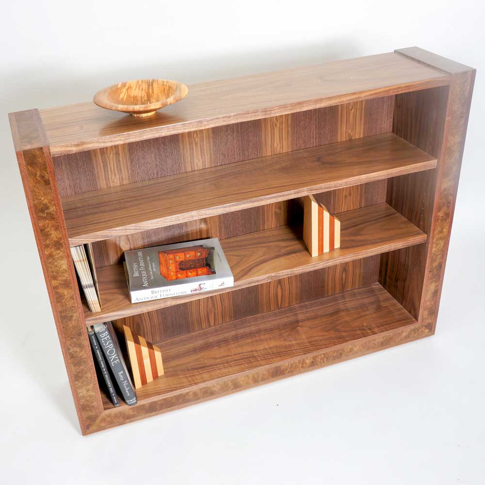 Walnut Low Bookcase With Walnut Detail Dovetailors